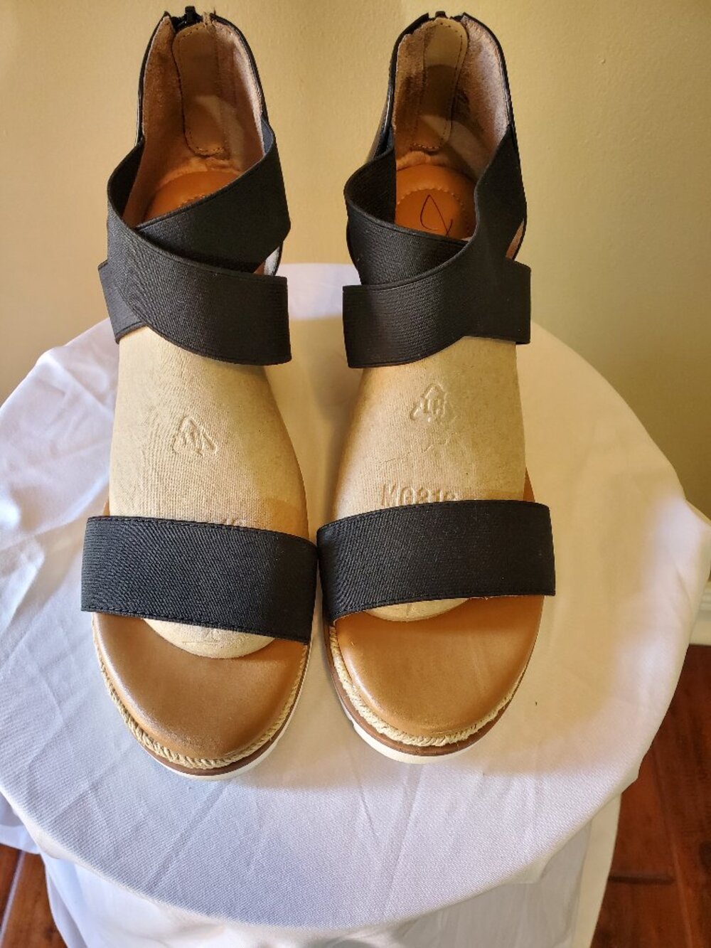 Joie black wedge sandals